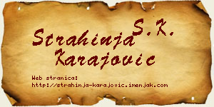 Strahinja Karajović vizit kartica